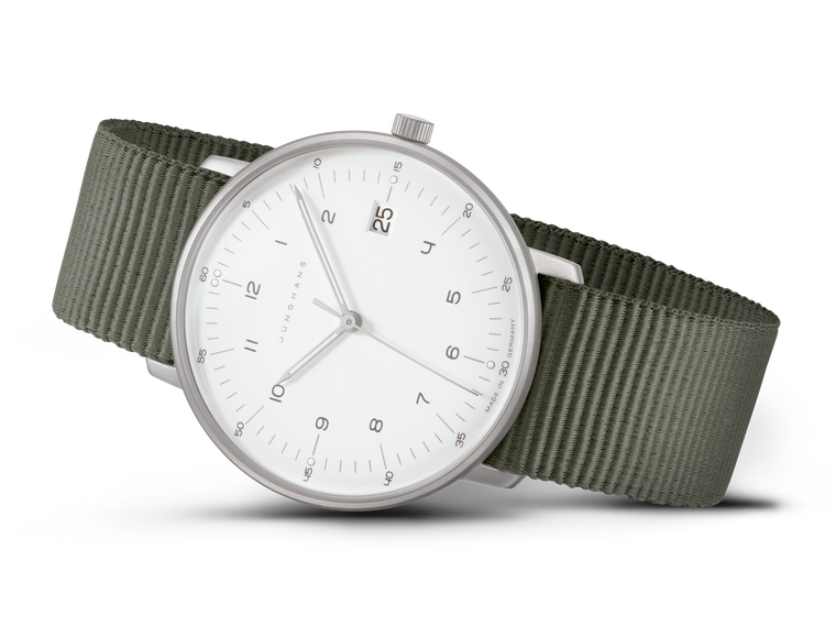 JUNGHANS MAX BILL LADIES DAMEN with DATE 47/4051.04 - Purist and modern ladies wristwatch , designed and made in Germany