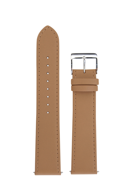 Leather Strap Beige JUNGHANS - 42050-6233 with steel tang buckle.  
