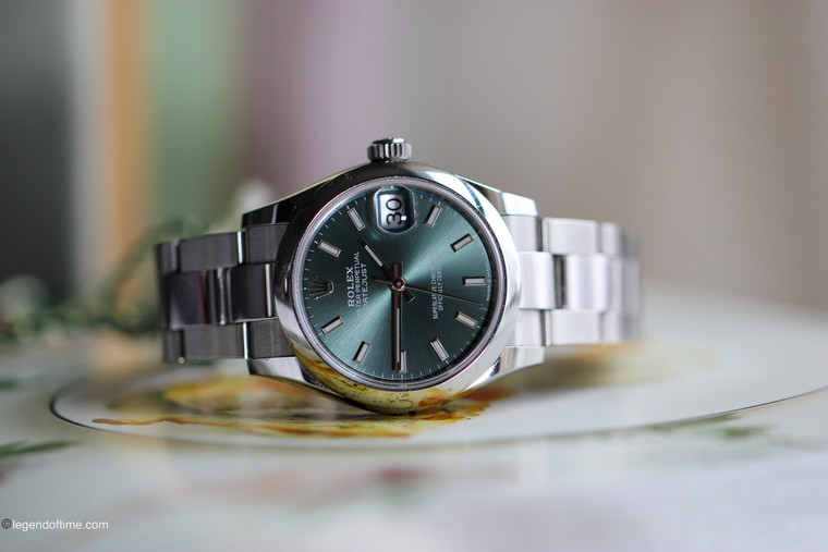 Pre-owned Rolex Women's Datejust 31 Steel 278240 Watch Mint Green Dial Oyster Bracelet B/P